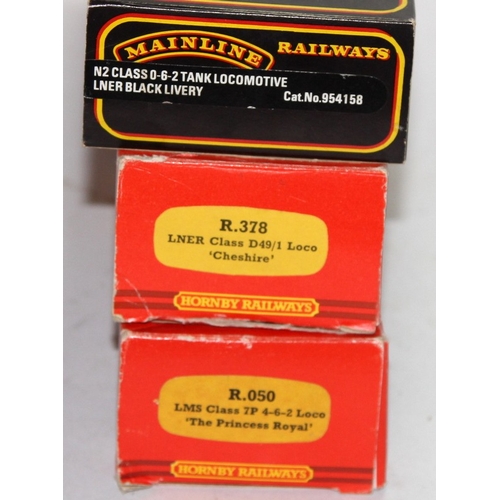 3 x boxed OO gauge steam locomotives: Hornby LNER Class D49/1 'Cheshire ...