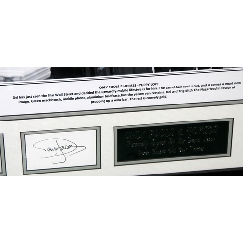 9 - David Jason signed Only Fools And Horses montage. Large black and white photo still from a classic O... 