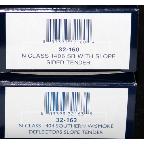 26 - Bachmann OO gauge N Class steam locomotive 1404 W/Smoke Deflectors & Slope Tender ref:32-163 c/w  N ... 