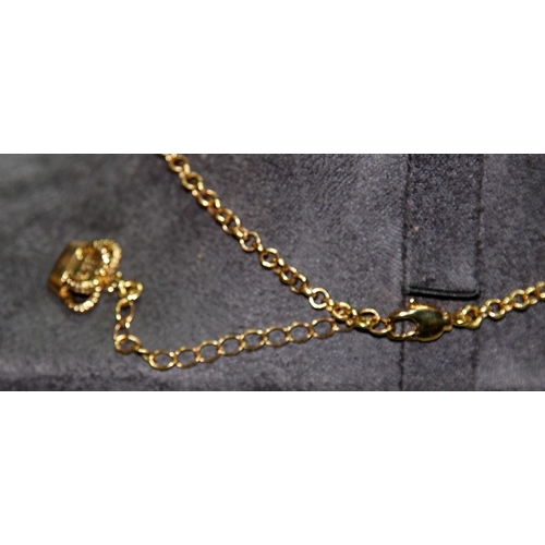 271A - Butler & Wilson designer costume jewellery. Jewelled winged skull necklace