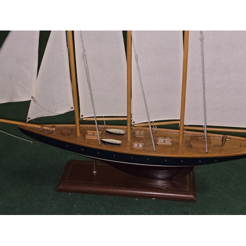 40 - Two large vintage detailed free standing wooden ship models to include The Cutty Sark. Largest 65x70... 