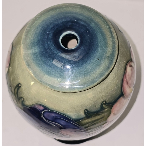 43 - Moorcroft Pottery large Anemone pattern lamp base 33cm tall approx. Signed and marked to base (possi... 