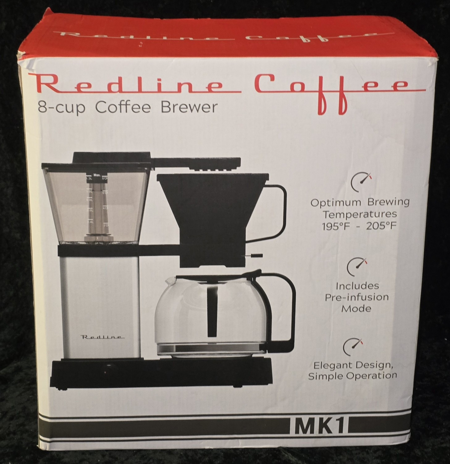 Redline Coffee MK1 8 cup coffee brewer (REF A37).