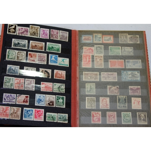 4 x good stock books of World stamps, well sorted by country, good ...