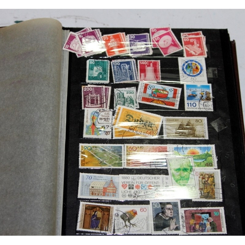 3 x good stock books of World stamps, well sorted by country, good ...
