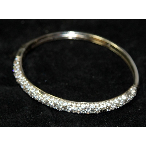 244 - Michael Kors sterling silver jewelled bracelet c/w 24