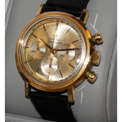 245A - Vintage Omega Seamaster gents manual wind chronograph. Super example which comes in working order, w... 