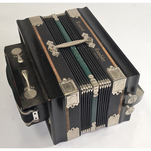 36 - A vintage Rosetti Rambler accordion c/w accordion book. Appears in exceptional condition for age.