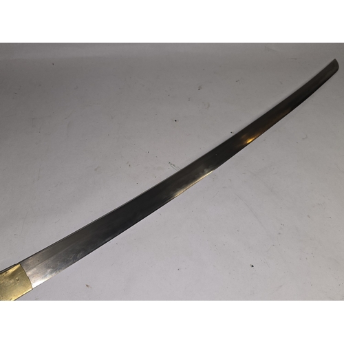 56 - A Japanese Shin Gunto imperial officers sword. Markings on tang identified as 