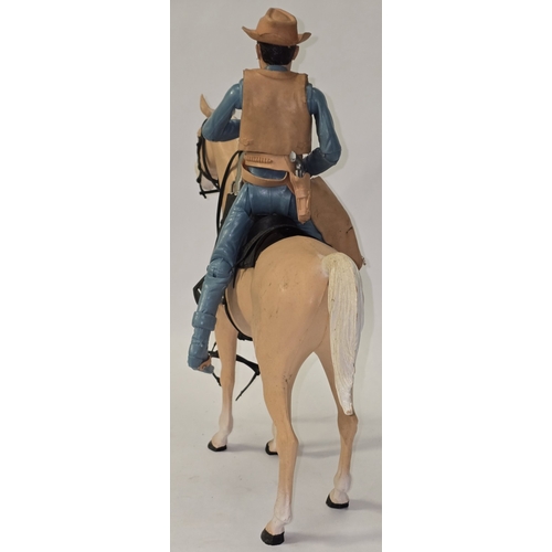 48 - Vintage 1960's Marx Toys Johnny West Cowboy Kid figure together with matching Marx toys palomino hor... 
