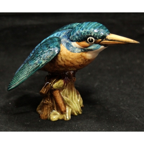 20 - Beswick large glossy kingfisher ref:2371 c/w a Beswick glossy kingfisher on a branch with blossom