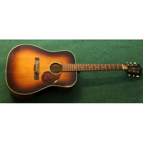 219 - Quality vintage 1960's Framus 'The Hawk' 6 string dreadnought acoustic guitar ref:5/96 EX. Good and ... 