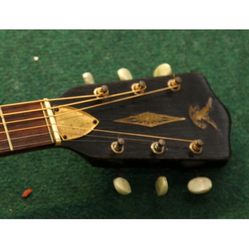 219 - Quality vintage 1960's Framus 'The Hawk' 6 string dreadnought acoustic guitar ref:5/96 EX. Good and ... 