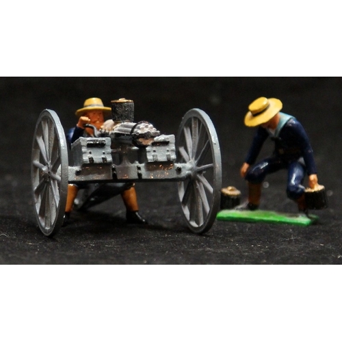 43 - Die-cast model figures: Little Legion Royal Navasl; Brigade Gattling Gun and crew c/w 6 Riflemen and... 