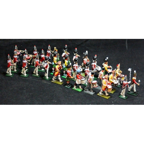 46 - Dis-cast model figures?: Napoleonic era bandsmen, makers include Britain's, Mulberry Miniatures, Ste... 
