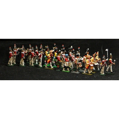 46 - Dis-cast model figures?: Napoleonic era bandsmen, makers include Britain's, Mulberry Miniatures, Ste... 