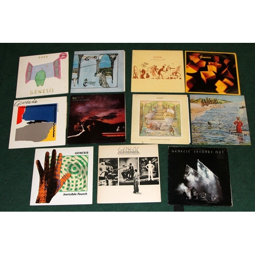 133 - A collection of original Genesis vinyl LP's, Trick of the Tail, Seconds Out, Lamb Lies Down On Broad... 