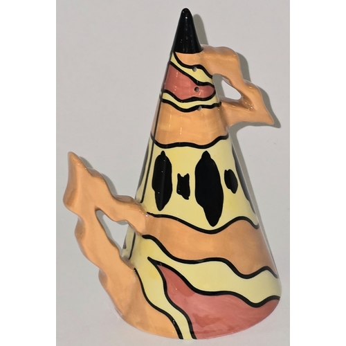 21 - Lorna Bailey Old Ellgreave Pottery Fire sugar sifter. Signed and stamped to base. Perfect condition.... 