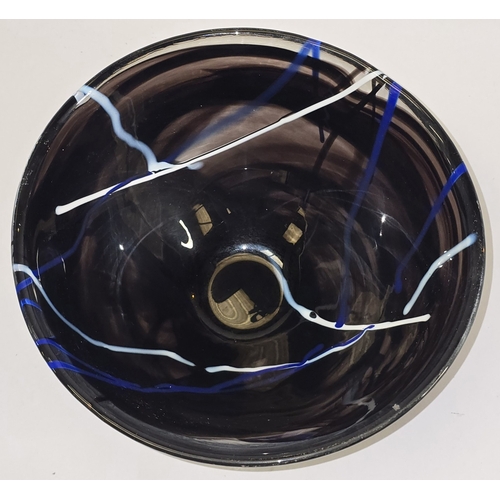 35 - A Kosta Boda, Sweden Contrast glass bowl 12cm tall 23cm diameter. Stamped to base.