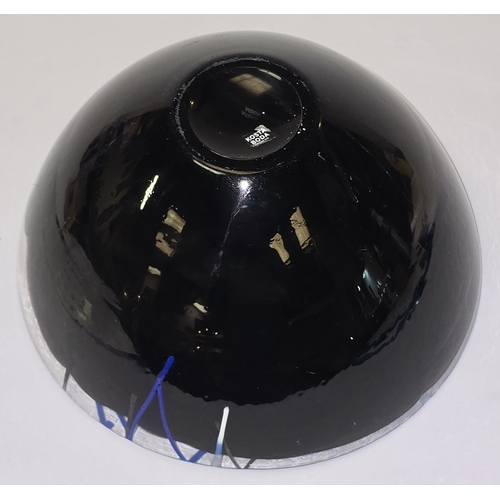 35 - A Kosta Boda, Sweden Contrast glass bowl 12cm tall 23cm diameter. Stamped to base.