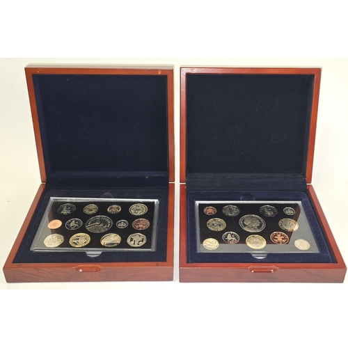 288 - The Royal Mint 2006 & 2007 executive proof coin collections cased.