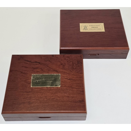 288 - The Royal Mint 2006 & 2007 executive proof coin collections cased.