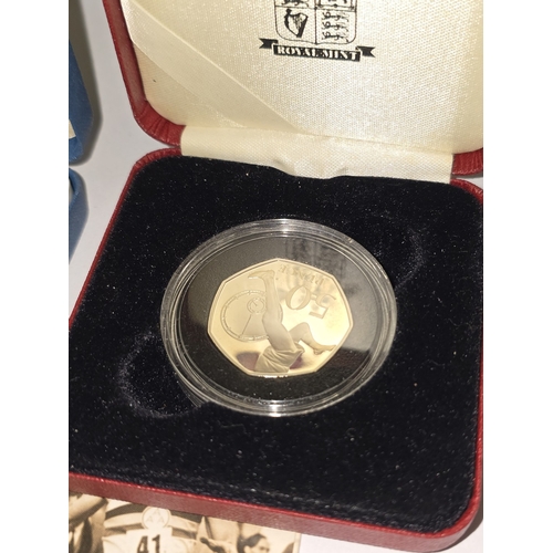 294 - 2005 Piedfort silver £2 coin, sterling silver proof 2003 £1 coin and silver proof 2004 50 pence. All... 
