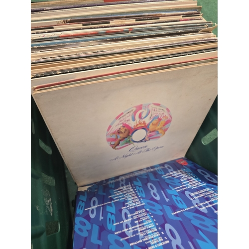 201 - A large collection of Pop/Rock vinyl LP records with some 12