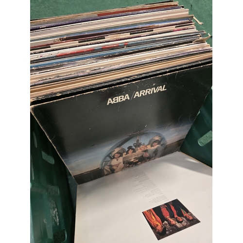 201 - A large collection of Pop/Rock vinyl LP records with some 12