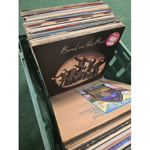 201 - A large collection of Pop/Rock vinyl LP records with some 12
