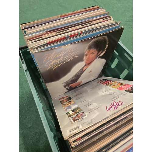 201 - A large collection of Pop/Rock vinyl LP records with some 12