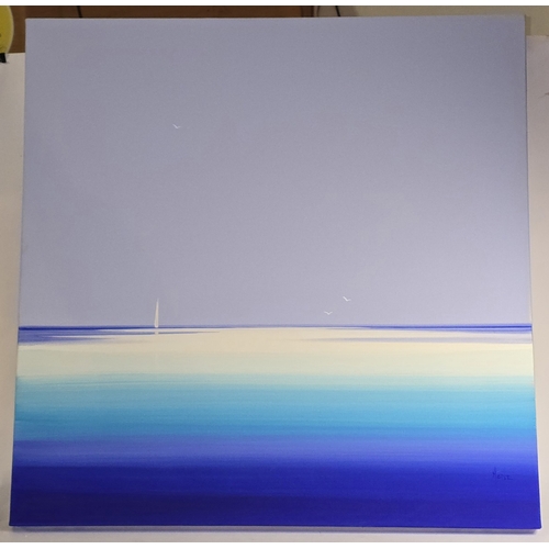 7 - Henderson Cisz: Contemporary minimalist seascape oil on canvas painting. Part of 