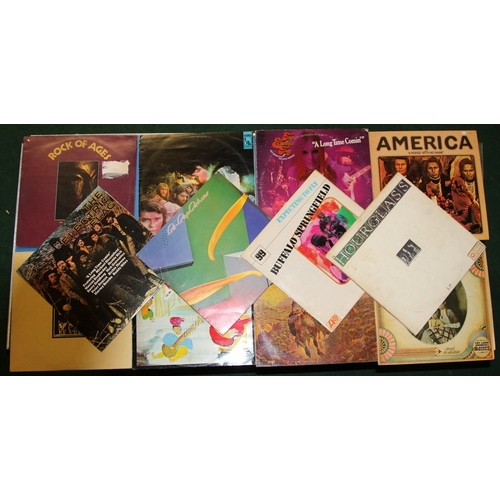 202 - American blues/rock. A collection of vintage vinyl LP's, includes acts such as Quicksilver, Hourglas... 