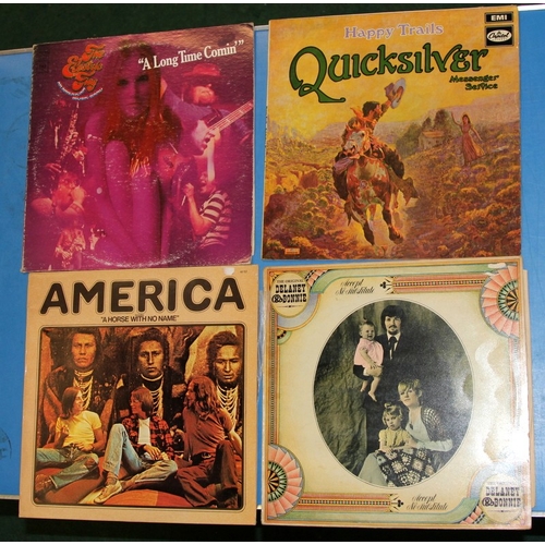 202 - American blues/rock. A collection of vintage vinyl LP's, includes acts such as Quicksilver, Hourglas... 