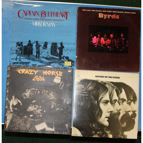 207 - American blues/rock. A collection of vintage vinyl LP's, includes acts such as Crazy Horse, Captain ... 