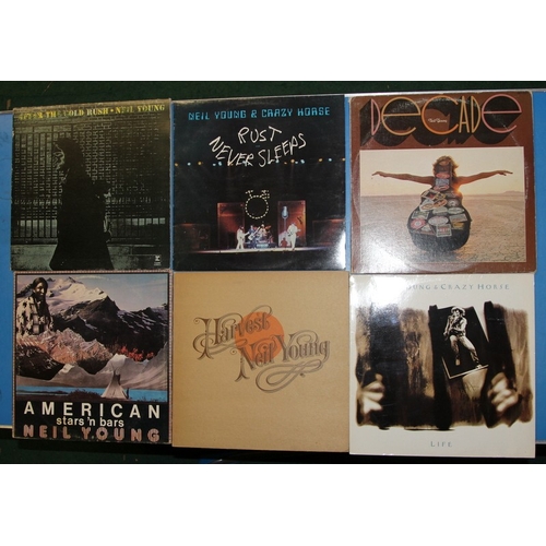 210 - Neil Young - Neil Young and Crazy Horse. A collection of vinyl LP's to include Harvest, Decade, Afte... 