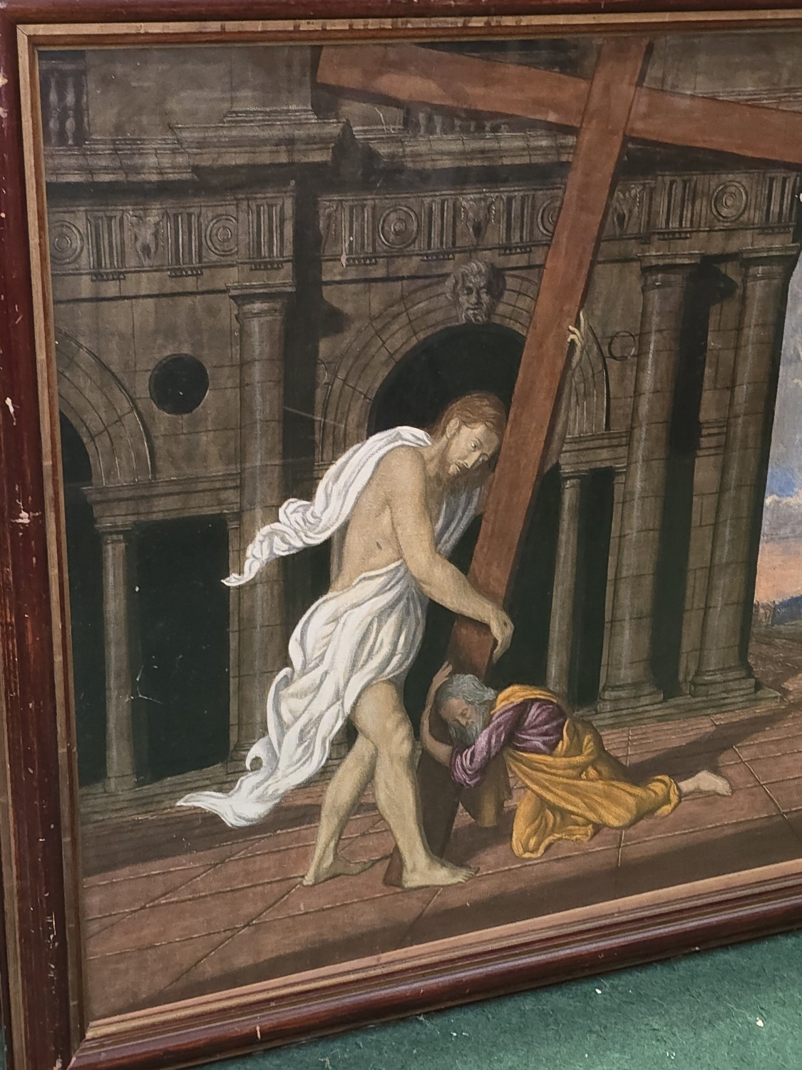 George Warner Allen (1916-1988): Large framed and glazed oil on canvas ...
