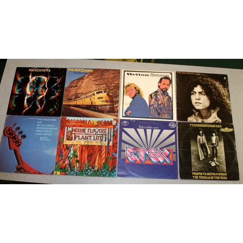 206 - A collection of T Rex and associated vinyl LP's: Ride a White Swan, Prophets, Seers, & Sages/The Ang... 