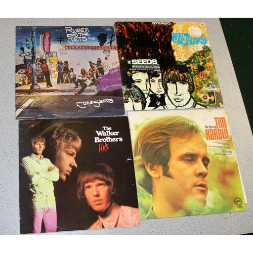 213 - American blues/prog/rock. A collection of vinyl LP's to include Ry Cooder, Brinsley Schwarz, Walker ... 