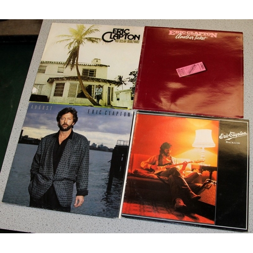 217 - Eric Clapton: A collection of original vinyl LP's including 461 Ocean Boulevard, August, Behind the ... 