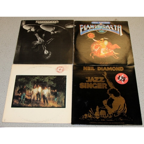 231 - A collection of American blues/prog/rock vinyl LP's to include The Band, Leo Kottke, Santana, Paul K... 