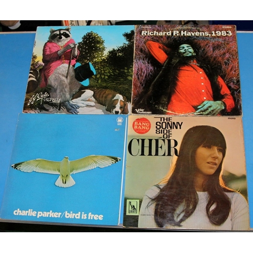 243 - American blues/rock/prog. A collection of vinyl LP's, includes JJ Cale, The Cars, Richard Betts etc,