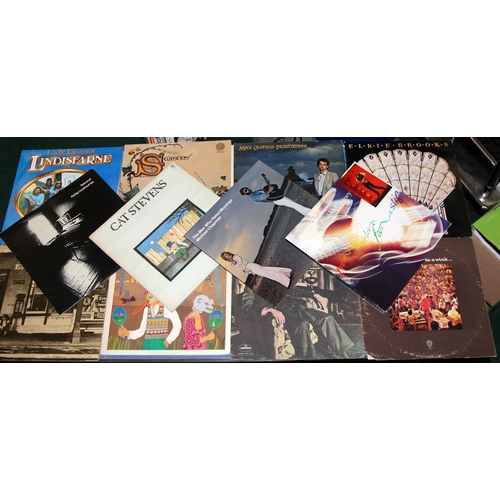 244 - British rock/blues/prog. A collection of vinyl LP's to include Faces, Lindisfarne, Magna Carta, Mike... 