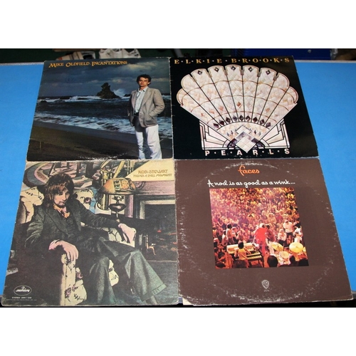 244 - British rock/blues/prog. A collection of vinyl LP's to include Faces, Lindisfarne, Magna Carta, Mike... 