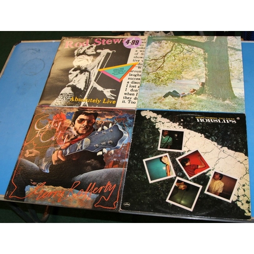 245 - British rock/blues/prog, a collection of vinyl LP's, Rod Stewart, Gerry Rafferty, Joe Cocker etc