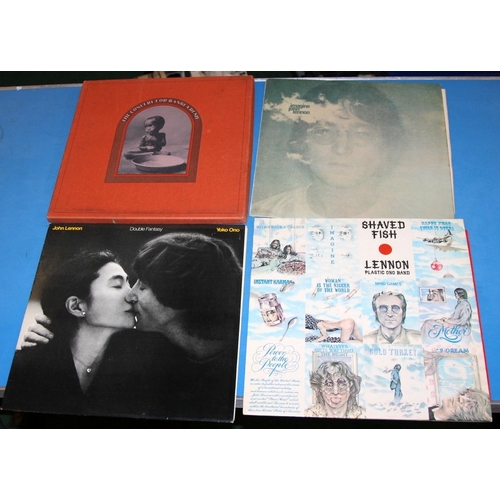 246 - George Harrison: The Concert for Bangladesh 3 vinyl album boxed set c/w 3 x John Lennon solo albums