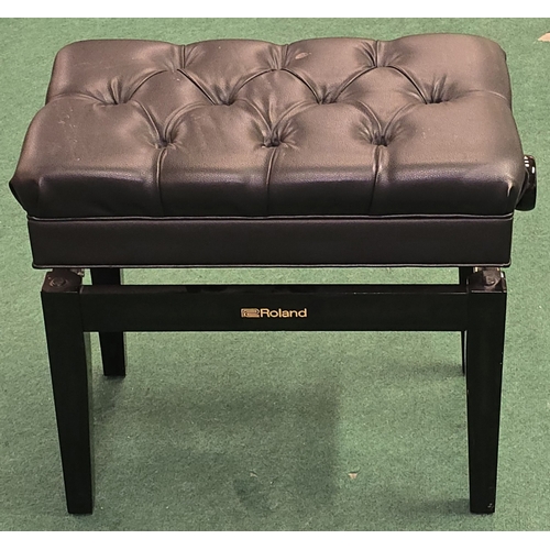 61 - A Roland branded adjustable piano stool.