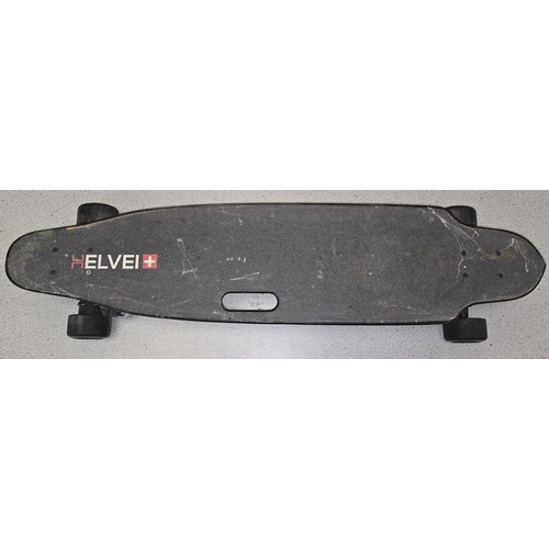 65 - A Helvei electric longboard. No controller or leads so offered untested.