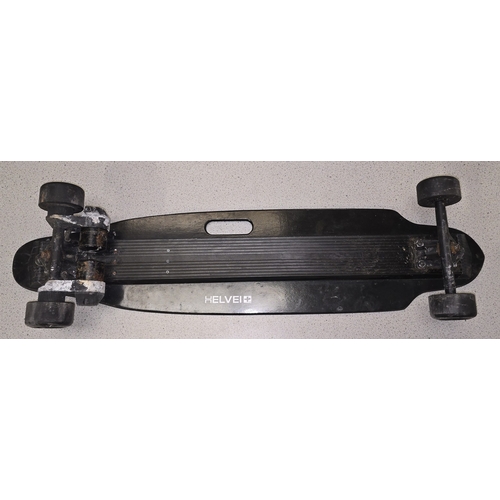 65 - A Helvei electric longboard. No controller or leads so offered untested.