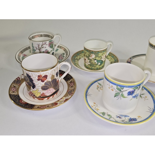 16 - A collection of bone china collectable coffee cups and saucers from various makers to include Viller... 